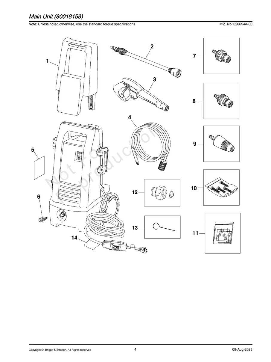 BRIGGS AND STRATTON, 020654A-00, IPL.4